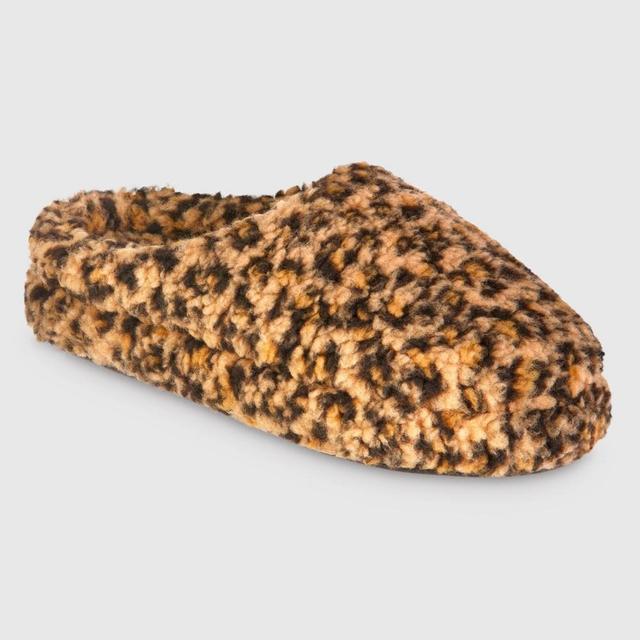 Isotoner Womens Fiona Comfort Slippers - Tan Leopard Print XL Product Image