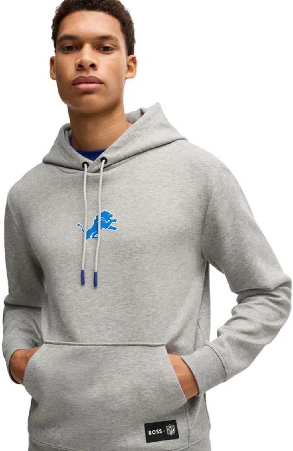 HUGO BOSS Boss X Nfl Interlock Hoodie With Special Branding In Giants Product Image