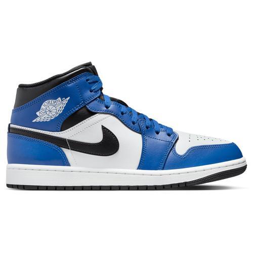 Jordan Mens Jordan AJ 1 Mid - Mens Basketball Shoes Blue/Black/White Product Image