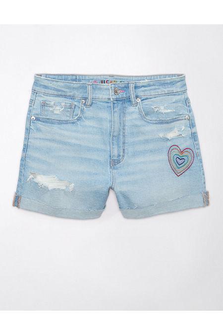 AE Pride Stretch Mom Ripped Denim Short Women's Product Image