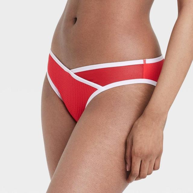 Womens Contrast Trim Cheeky Underwear - Colsie Lively Red XS Product Image