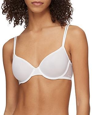 Calvin Klein Womens Sheer Marquisette Lightly Lined Demi Bra QF6068 Product Image