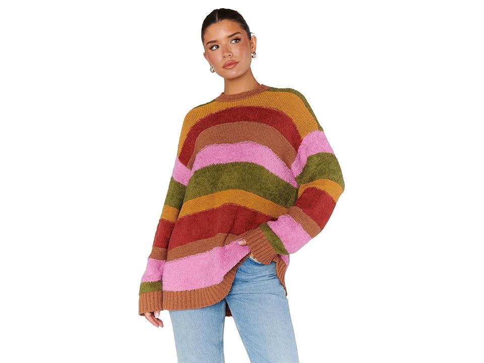 Show Me Your Mumu Chilly Sweater (Hutch Stripe Knit) Women's Sweater Product Image