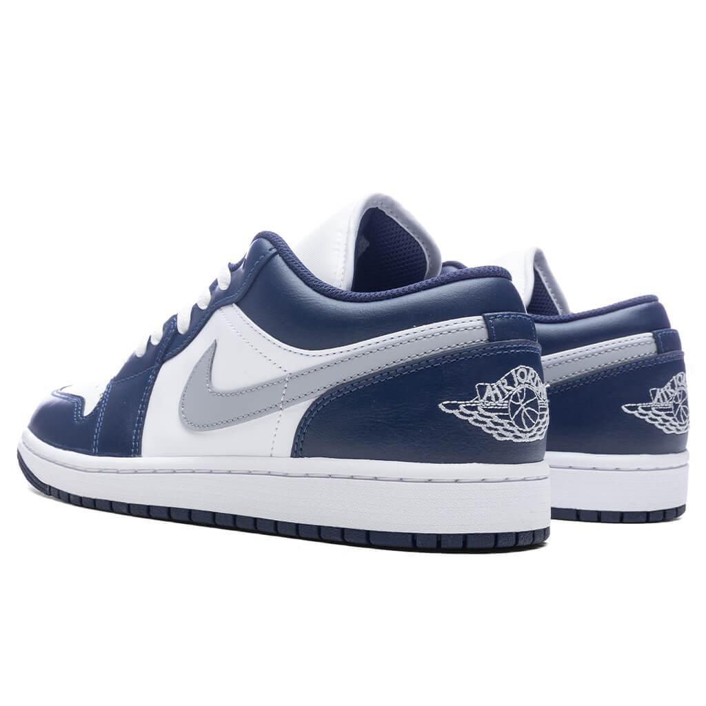 Air Jordan 1 Low - White/Wolf Grey/Midnight Navy Male Product Image