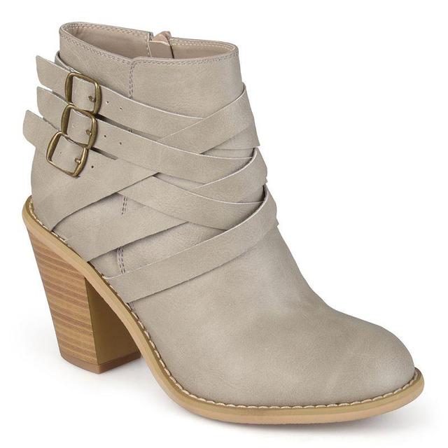 Journee Collection Strap Womens Ankle Boots, Girls Grey Product Image
