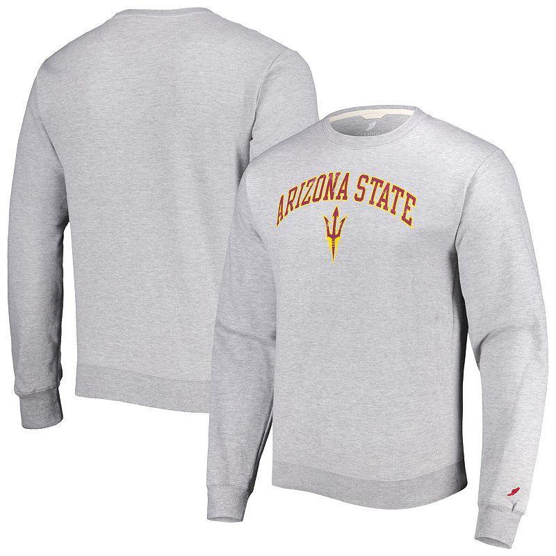 Mens League Collegiate Wear Gray Arizona State Sun Devils 1965 Arch Essential Pullover Sweatshirt Product Image