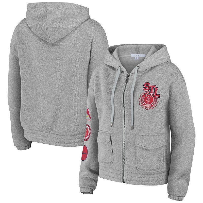 Womens WEAR by Erin Andrews Gray St. Louis Cardinals Full-Zip Hoodie Product Image