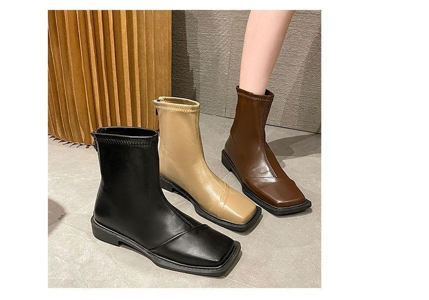 Square Toe Mid-Calf Boots Product Image