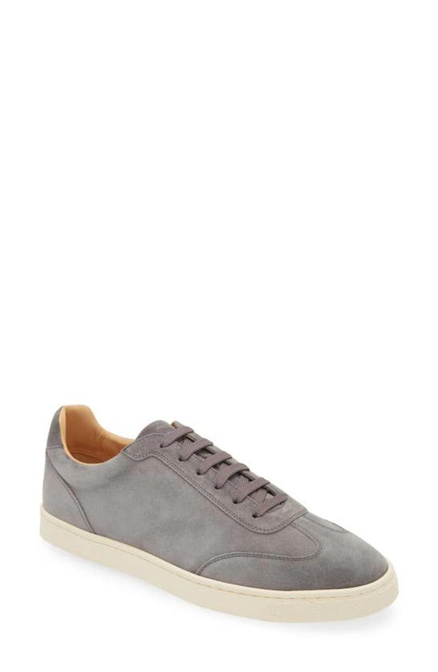 Men's Suede T-Toe Low-Top Sneakers Product Image