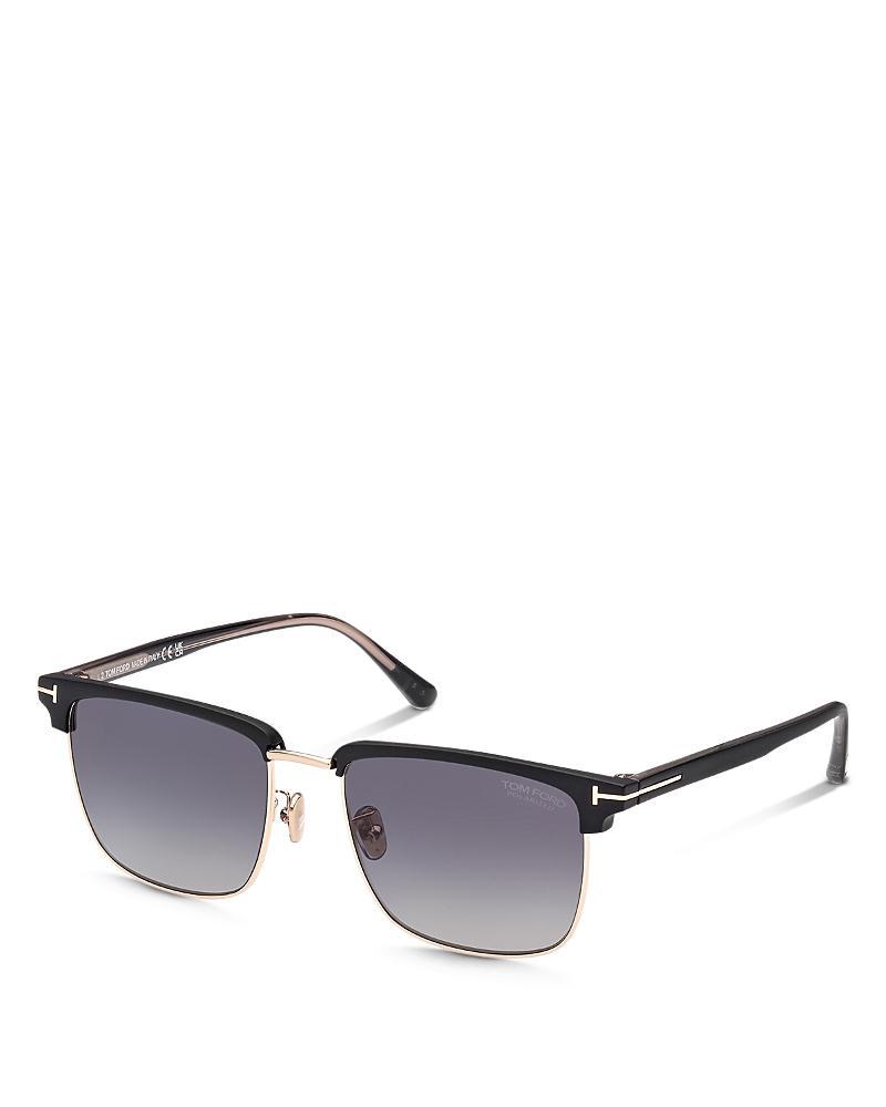 Mens 57MM Square Acetate Sunglasses Product Image