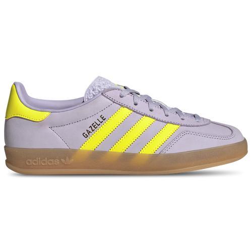 adidas Womens Originals Gazelle - Tennis Shoes Silver Dawn/Solar Yellow/Gum Product Image