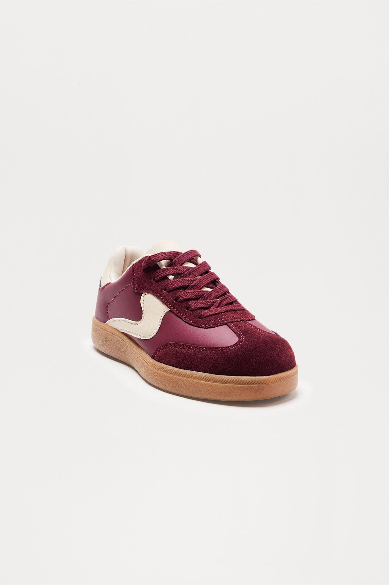 Denali Lace Up Sneakers - Wine Product Image