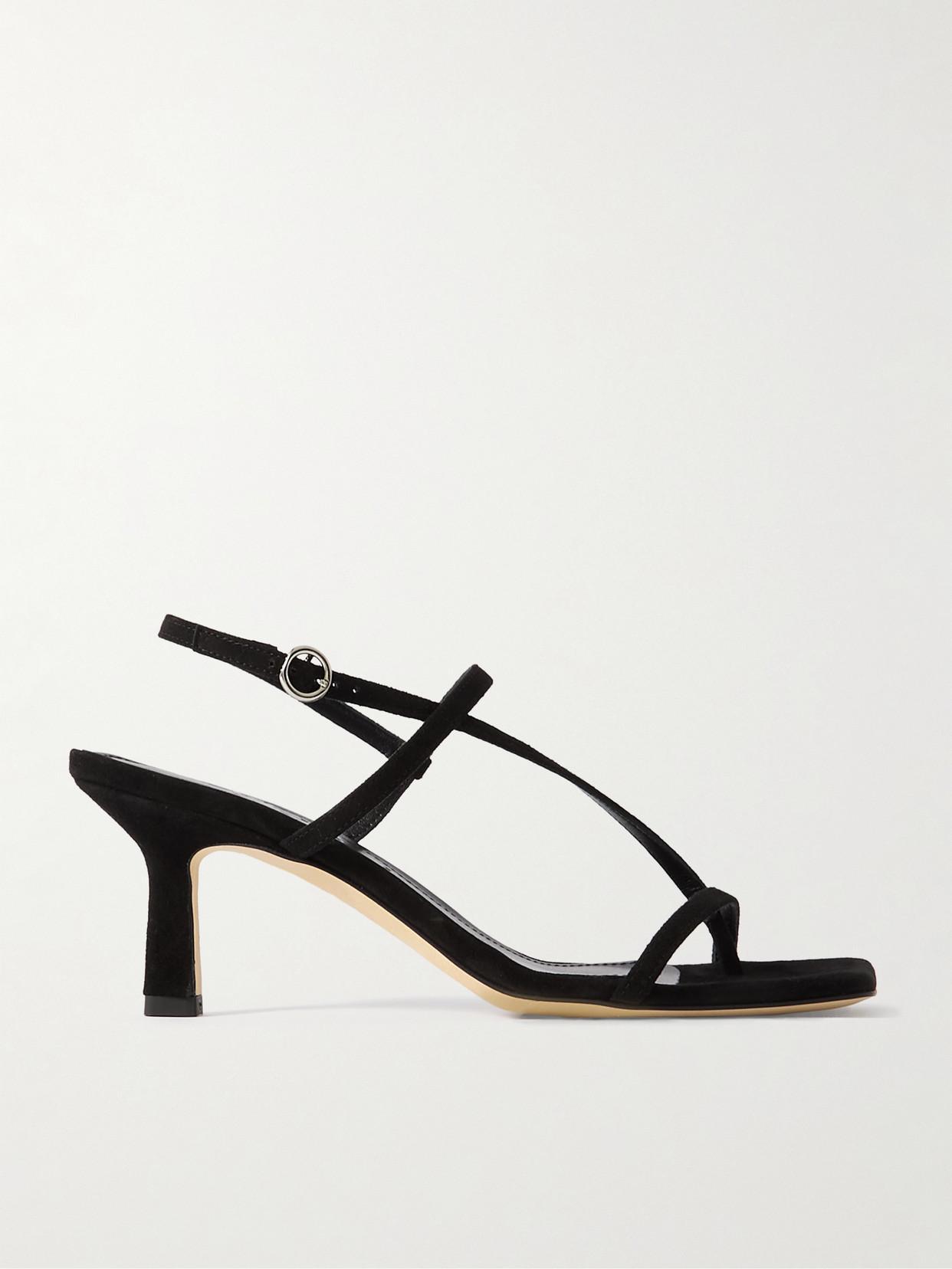 AEYDE Elise Strappy Low-heel Sandals In Brown Product Image