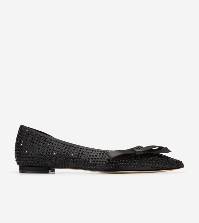 Cole Haan Womens Noella Bow Skimmers - Black Size 9.5 Product Image