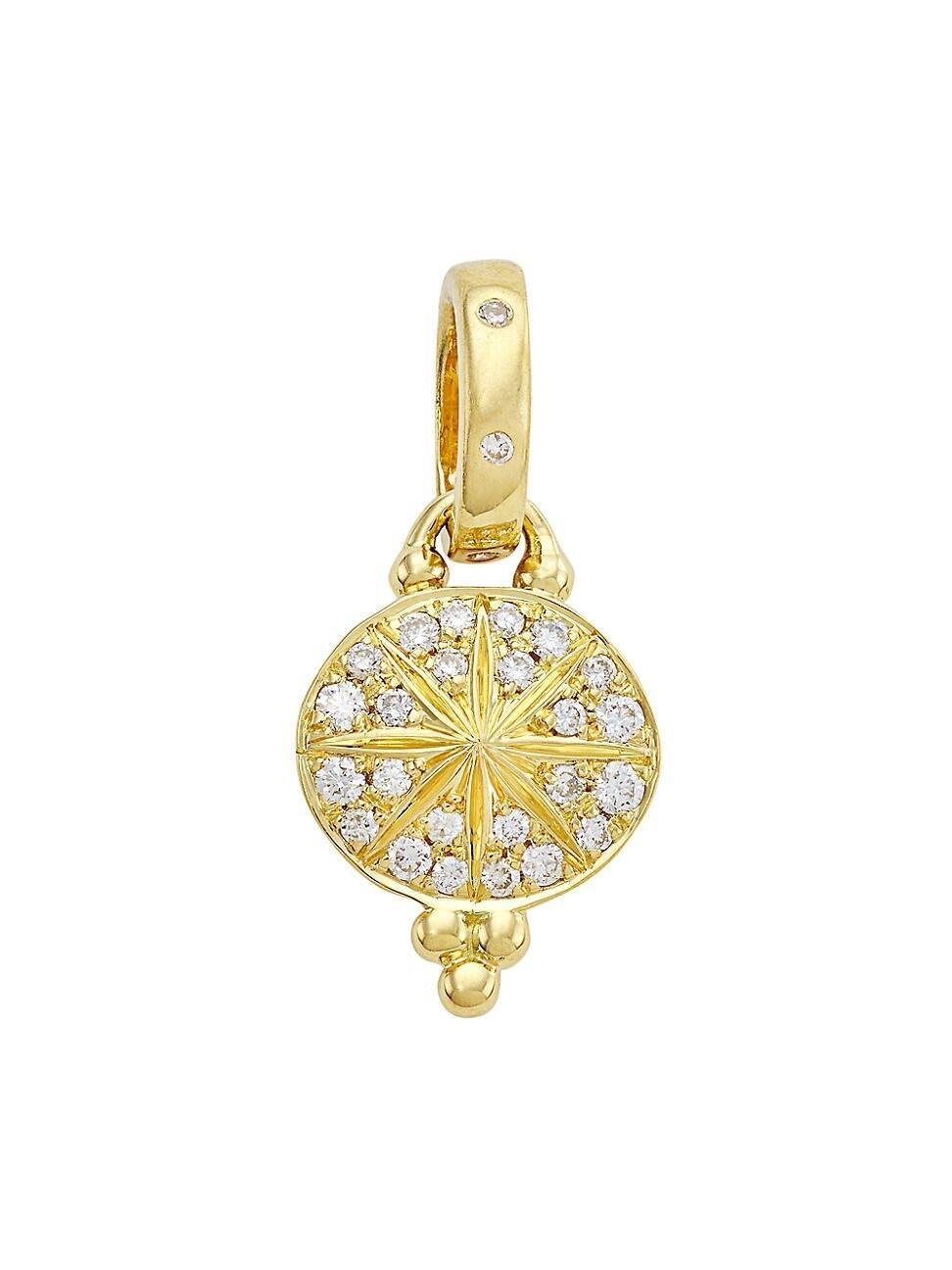 Womens Sorcerer Mini 18K Yellow Gold & Diamond Pendant Product Image