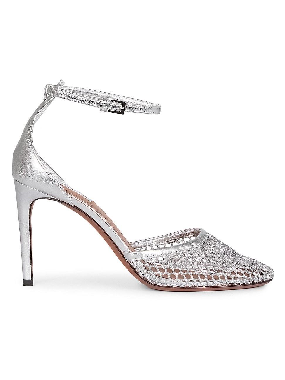 Womens 90MM Mesh & Leather Pumps product image