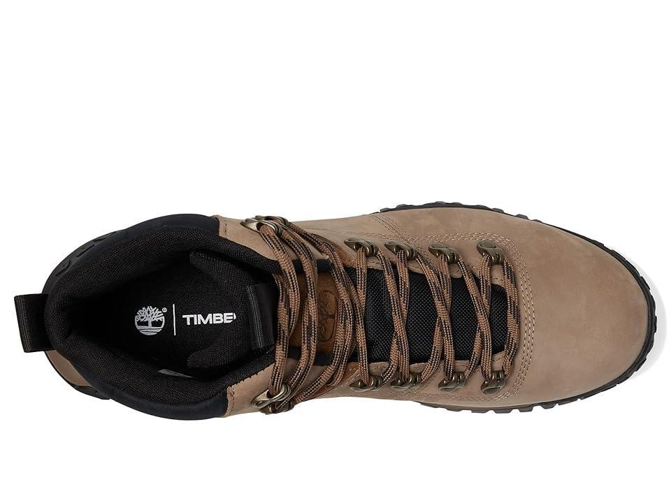 Timberland Motion Scramble Mid Lace Up Waterproof (Medium Beige Nubuck) Men's Climbing Shoes Product Image