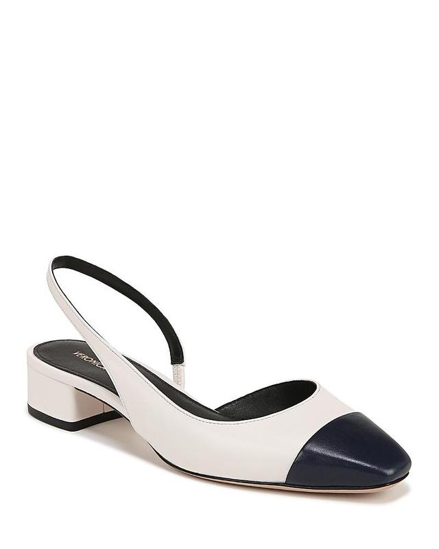 Cecile Bicolor Denim Slingback Ballerina Flats Product Image