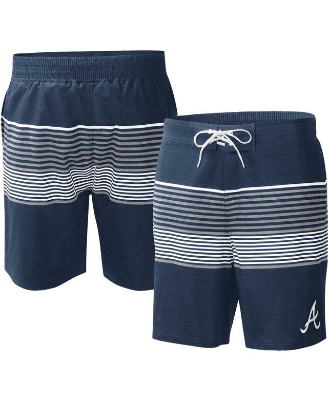 Mens G-iii Sports by Carl Banks Navy Atlanta Braves Coastline Volley Swim Shorts Product Image