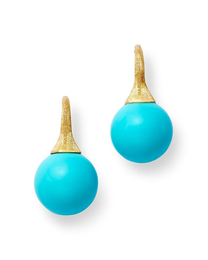 Marco Bicego 18K Yellow Gold Africa Boule Boule Turquoise Drop Earrings Product Image