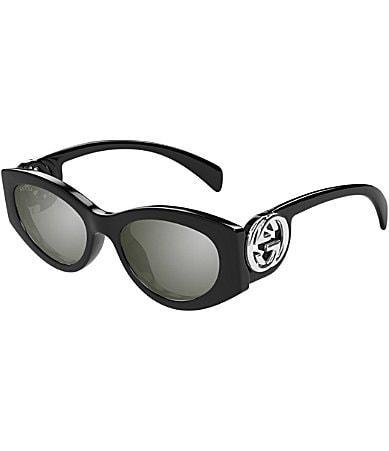 Gucci Womens Chaise Lounge 54mm Mirrored Cat Eye Sunglasses Product Image