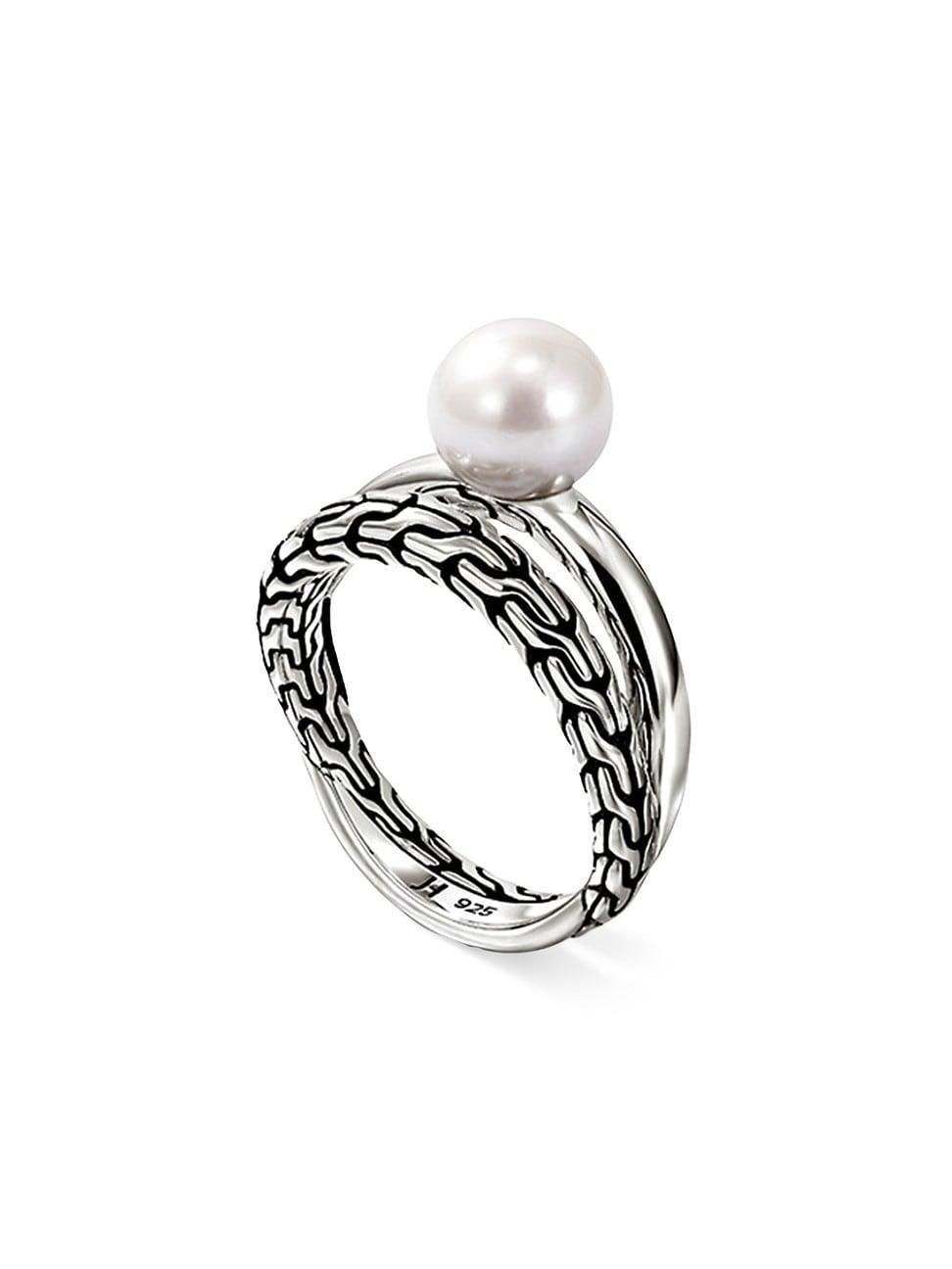 Womens JH Essentials Sterling Silver & Cultured Freshwater Pearl Ring Product Image