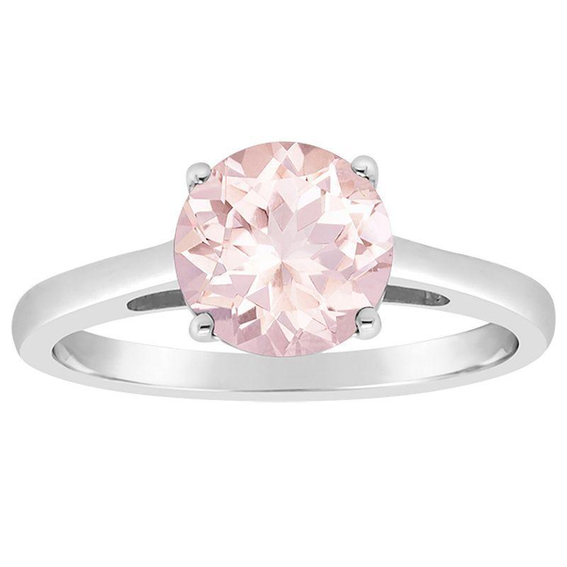 Alyson Layne 14k Gold Round Morganite Solitaire Ring, Womens Product Image