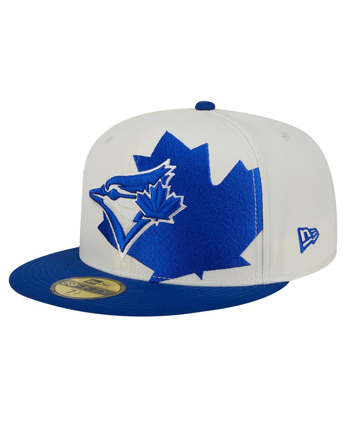 New Era Mens Cream Toronto Blue Jays Lonestar 59FIFTY Fitted Hat - Cream, Royal Product Image