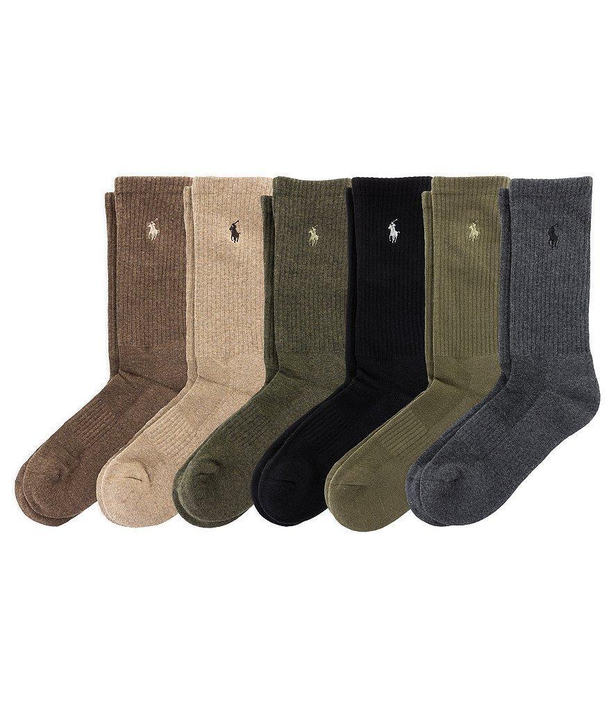 Polo Ralph Lauren Performance Cotton Crew 6-Pack Socks Product Image