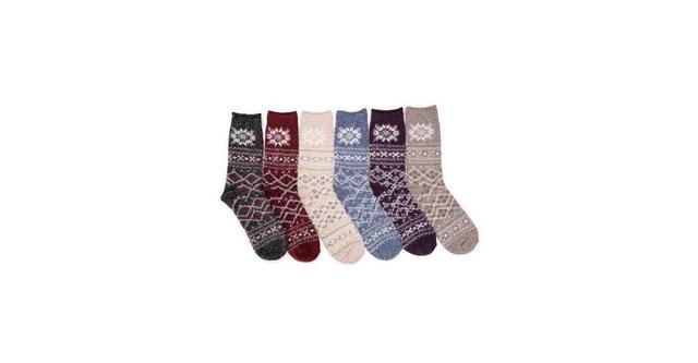 Womens MUK LUKS 6-Pack Dream Step Mini Crew Socks Set Product Image