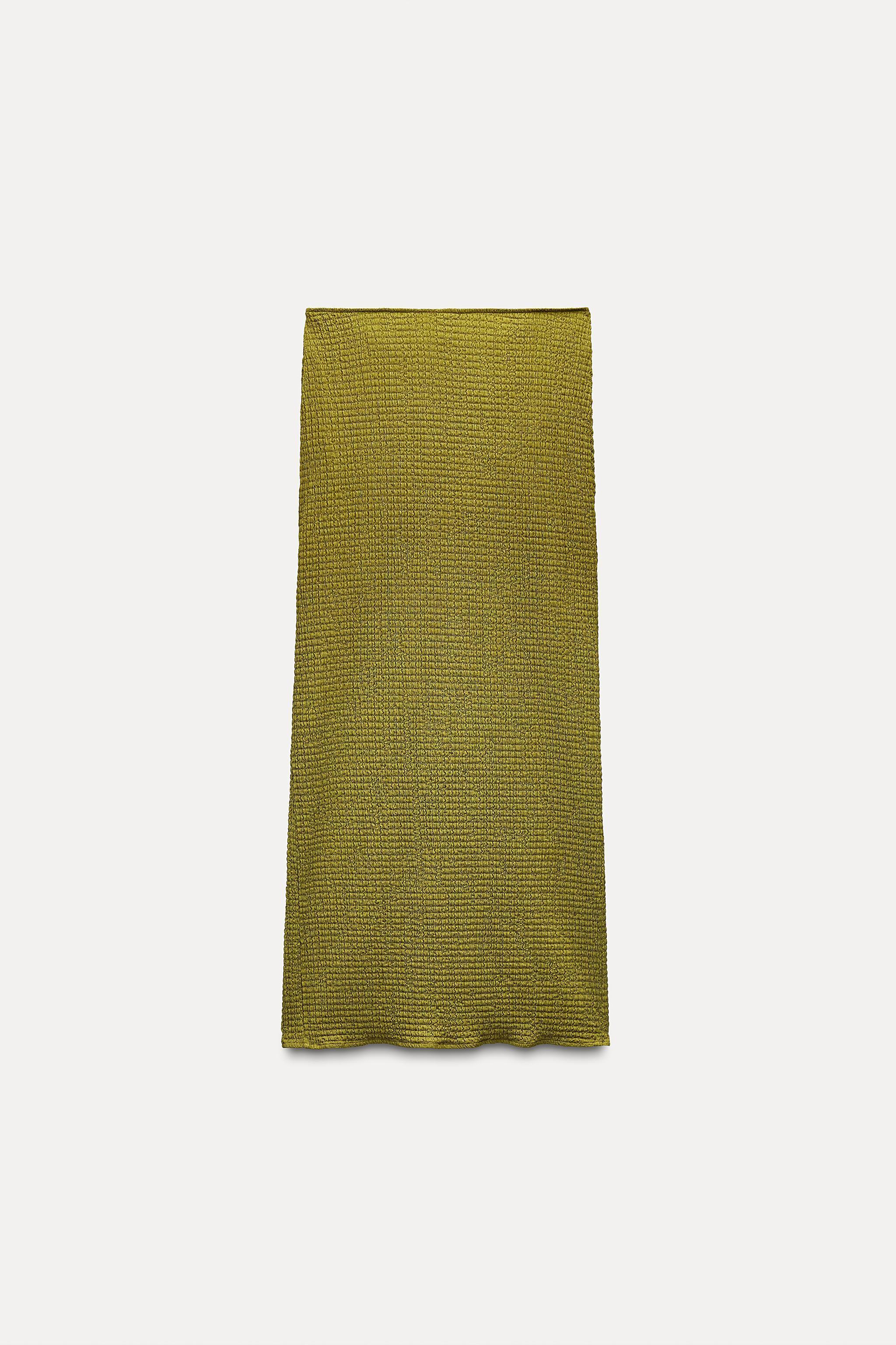 TEXTURED SKIRT WITH RUCHING Product Image