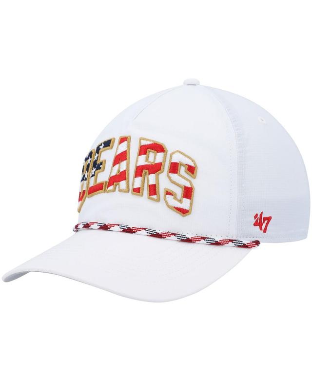 Mens 47 White Chicago Bears Hitch Stars and Stripes Trucker Adjustable Hat Product Image