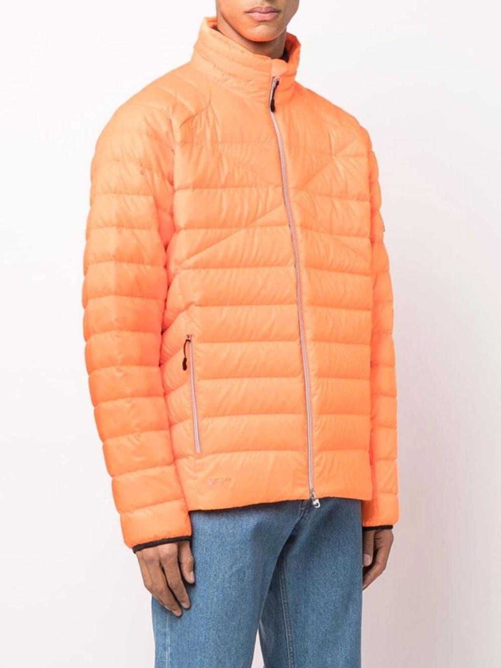 Padded Zipped Jacket In Orange Product Image