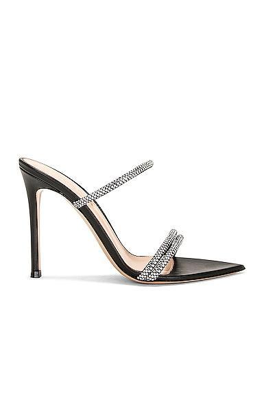 Gianvito Rossi - Women's Cannes Embellished Leather Sandals - Black - IT 37 - Moda Operandi Product Image