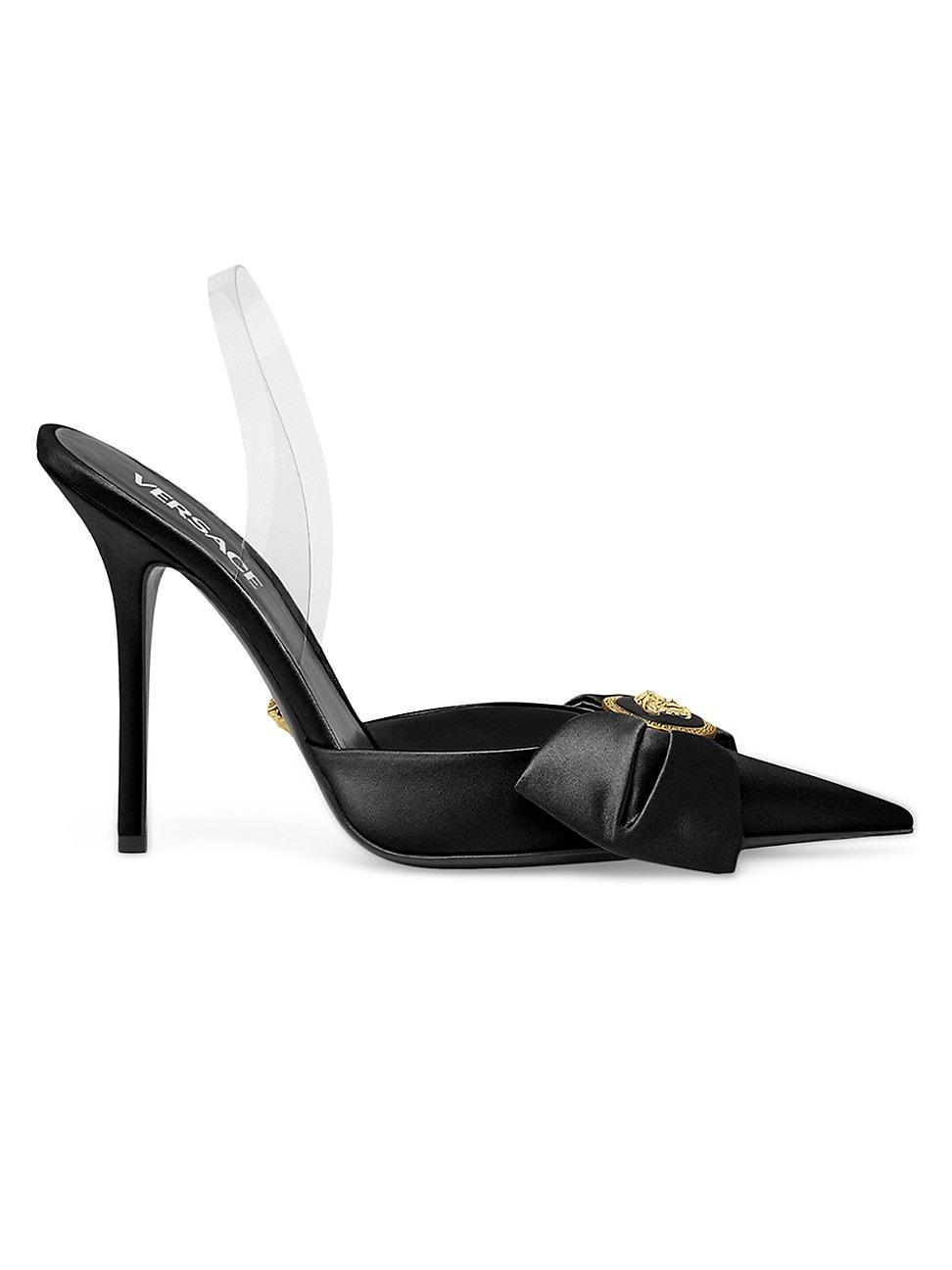 Womens Gianni Ribbon 110MM Satin Slingback Pumps Product Image