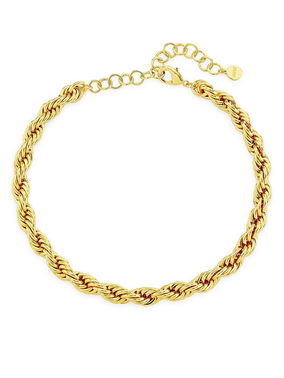 Womens 22K Gold-Plated Rope Chain Necklace Product Image