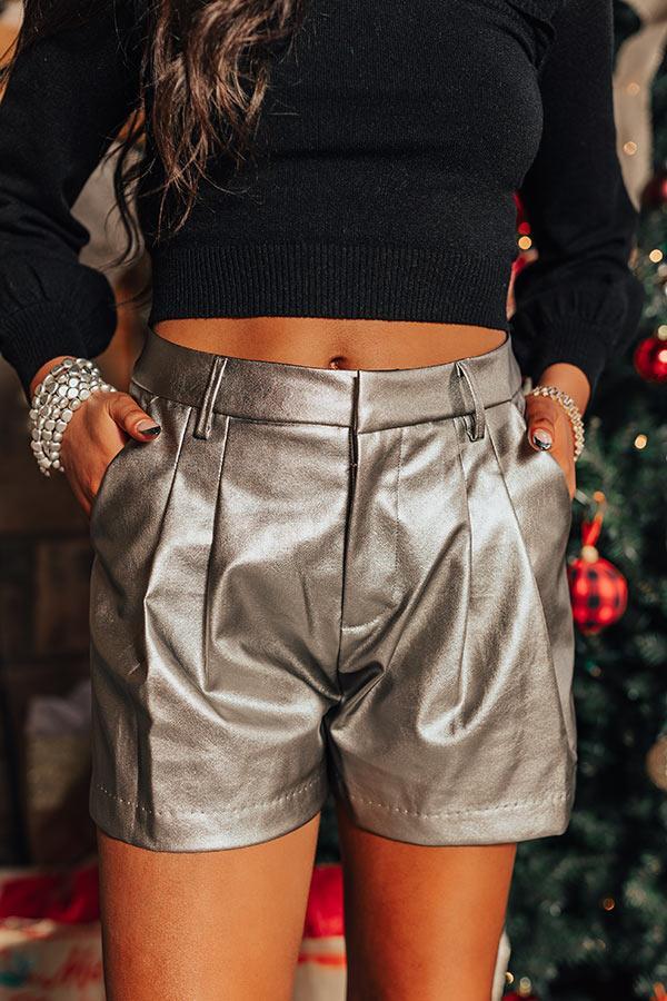 Best Luck Ever High Waist Metallic Shorts Product Image