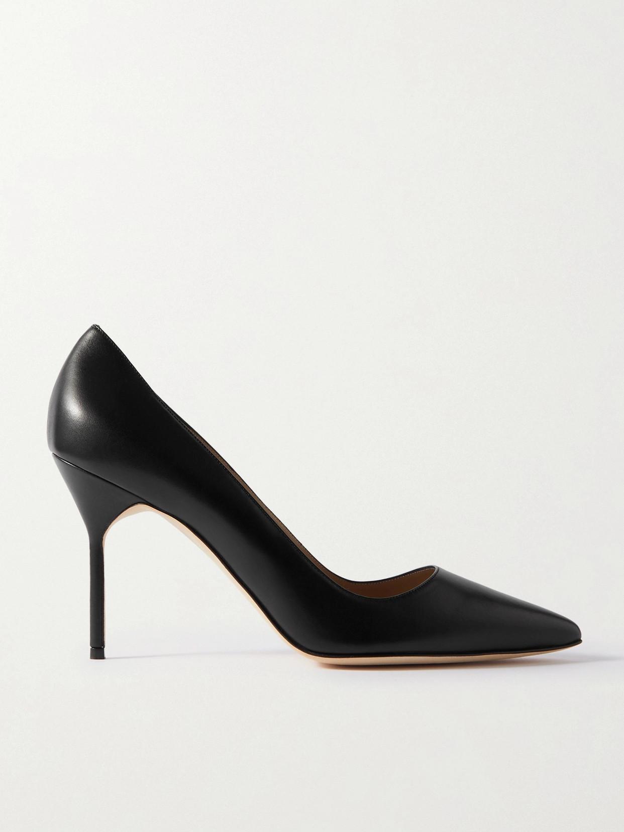 MANOLO BLAHNIK Bb 90 Leather Pumps In Black Product Image