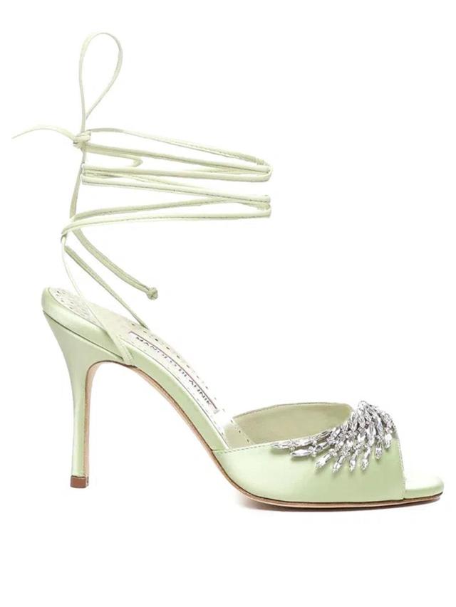 Plumena 90mm Sandals In Verde Product Image