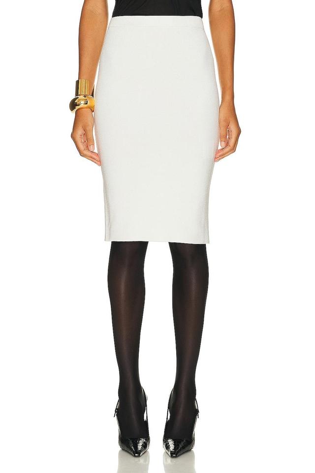 Saint Laurent Jersey Skirt in White Product Image