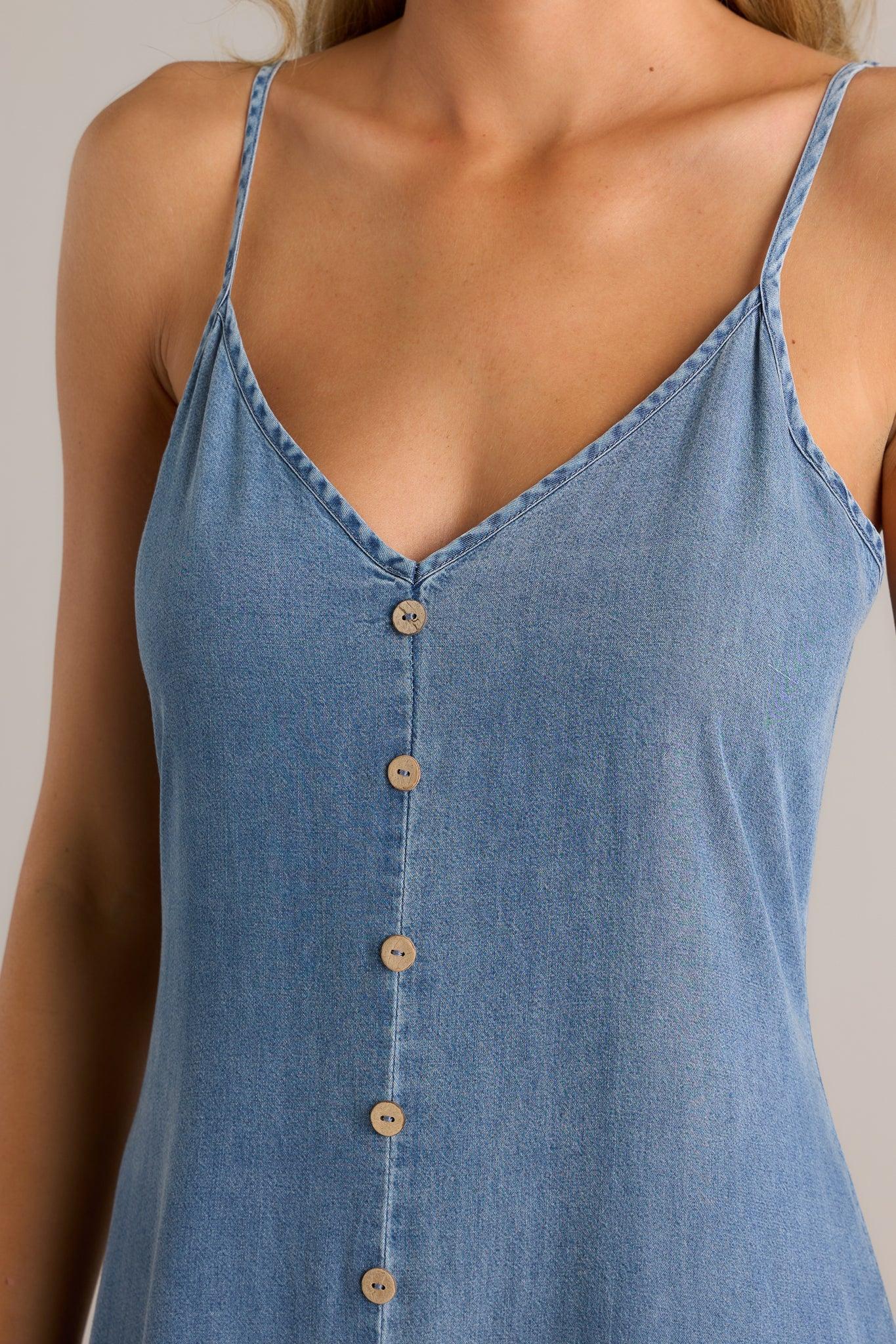 Secret Crush Light Chambray Maxi Dress Product Image