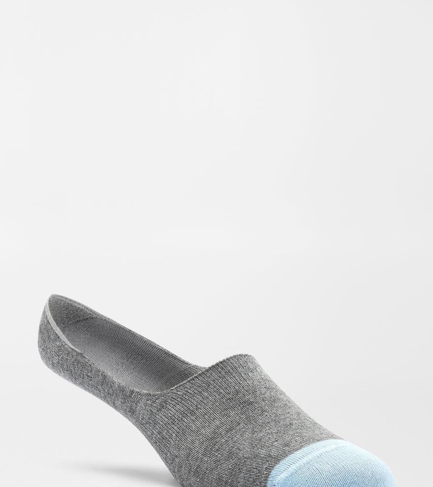 Peter Millar Mens Solid No-Show Socks | Color: Light Grey | Size: OS Product Image