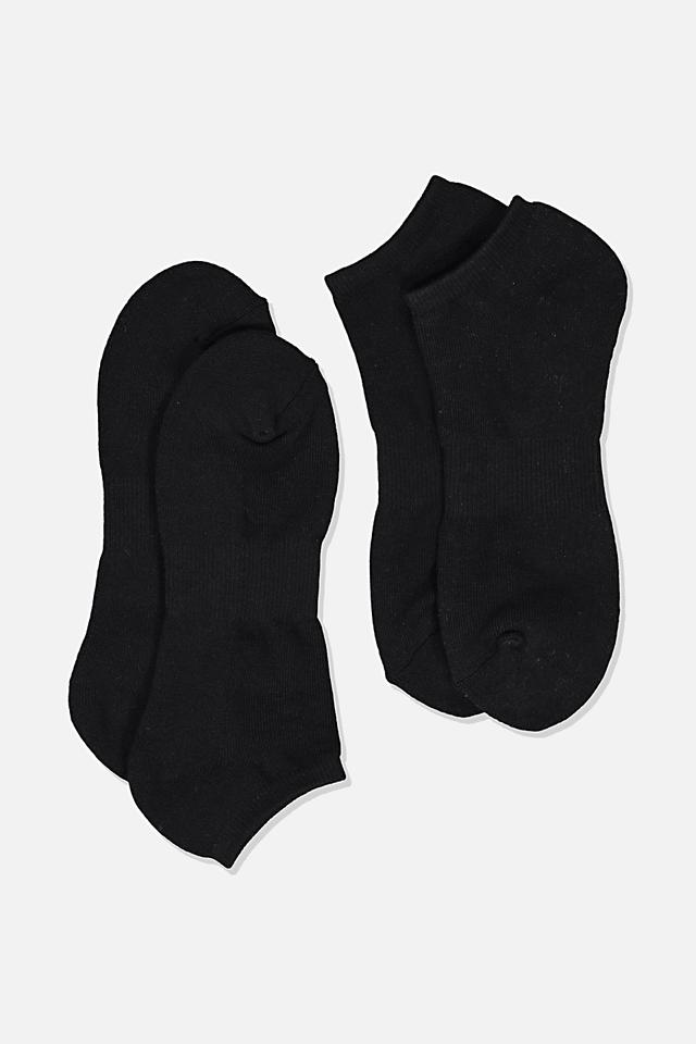 Cotton On Men - Ankle Socks 2 Pack - Black Product Image