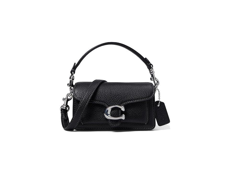 COACH Polished Pebble Leather Tabby 12 Cross Body Handbags Product Image