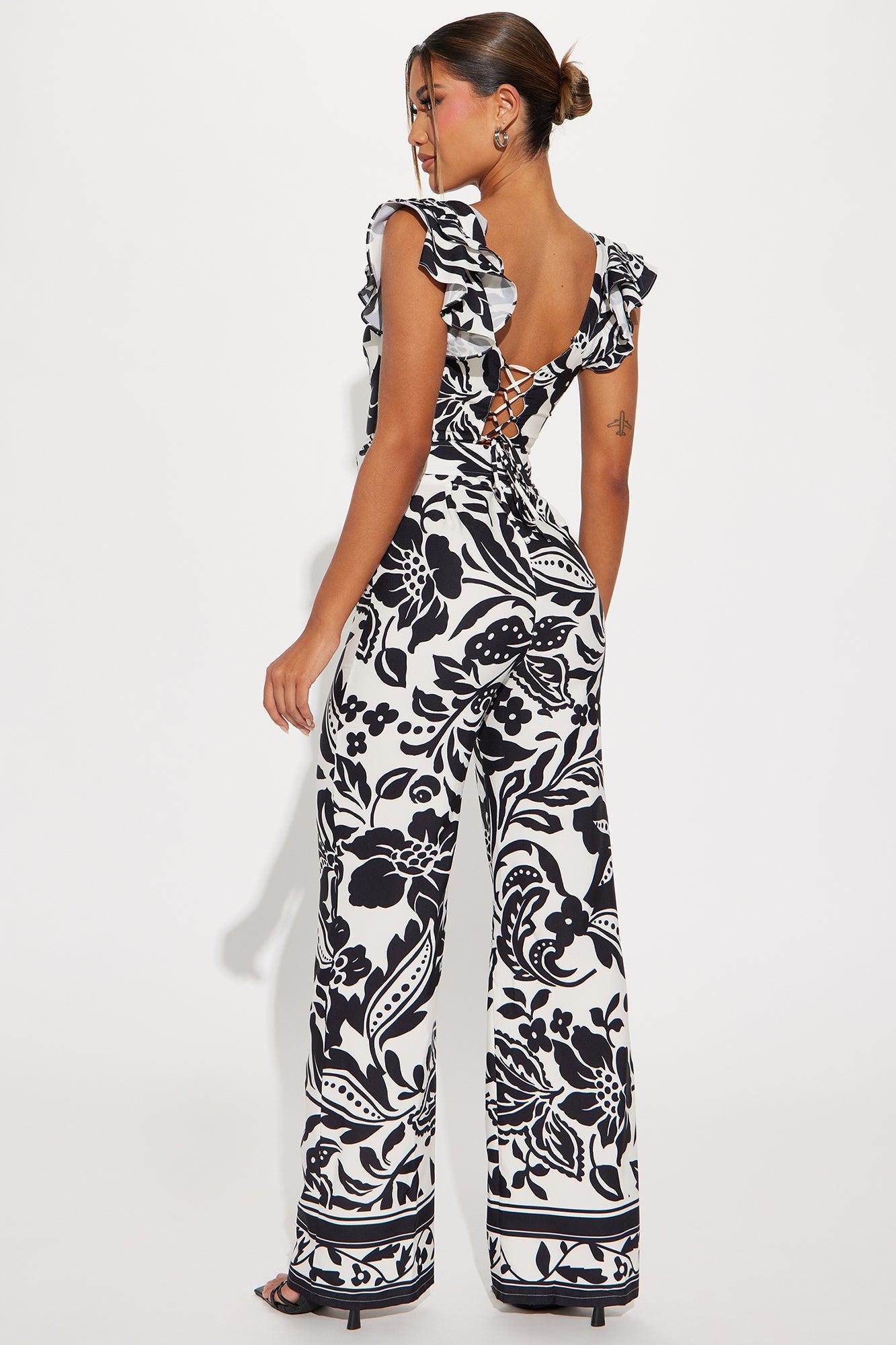 Vacay Galore Jumpsuit - Black/combo Product Image