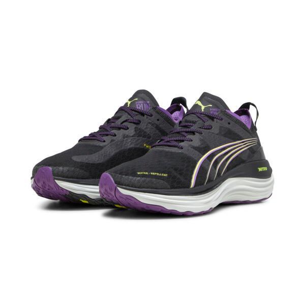 PUMA ForeverRun NITROâ¢ Winterized Women's Running Shoes in Black/Purple Pop/Yellow Burst Product Image