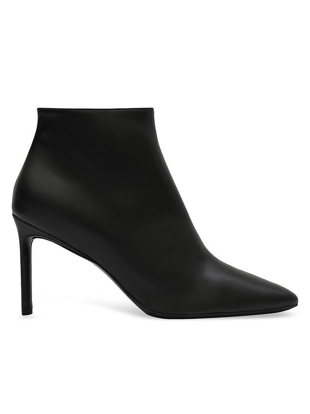 Womens Pointed Leather Ankle Boots Product Image