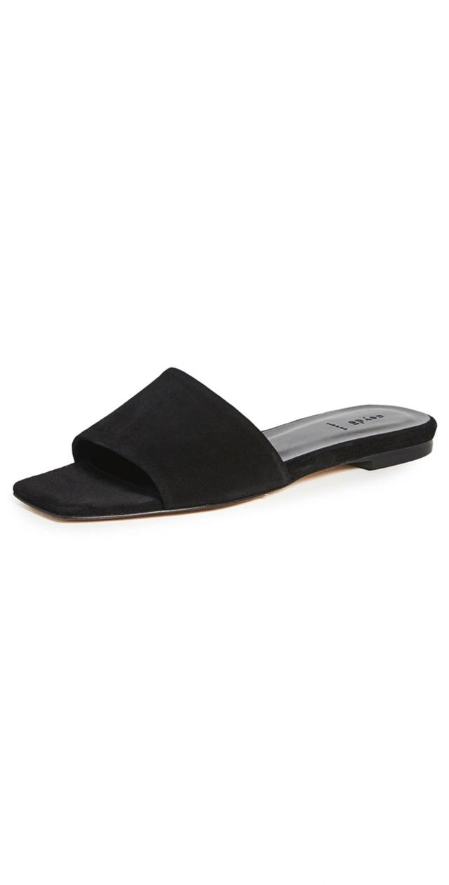 Anna Suede Slides In Black Product Image