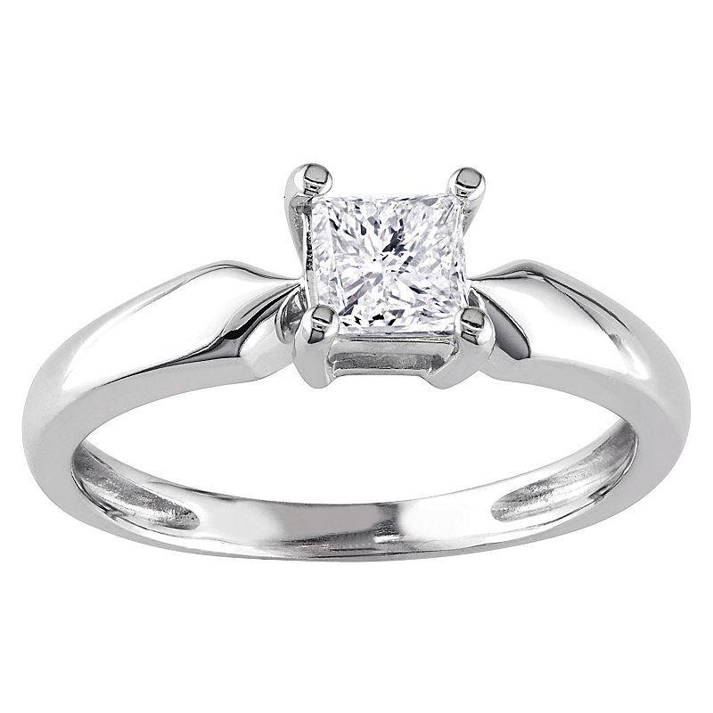 Stella Grace 14k White Gold 1/2 Carat T.W. Diamond Solitaire Ring, Womens Product Image