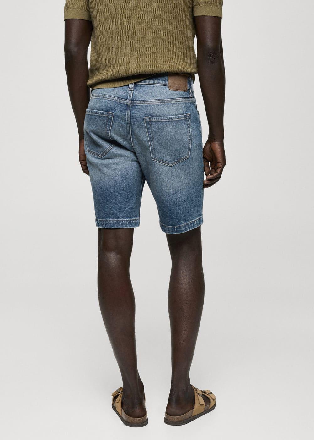 Mango Mens Denim Bermuda Shorts Product Image